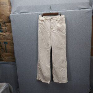 S.O.N.G Womens sz‎ 11 or 30 Street Jean High Rise Stretch Tan Denim Wide Leg